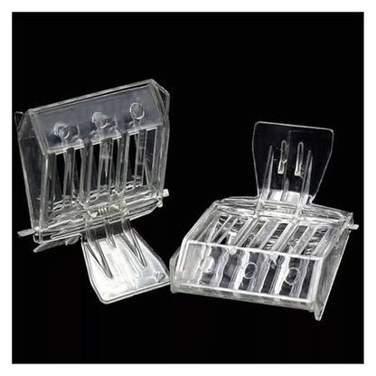 16pcs Plastic Book Clip Type Queen Cage Transparent Catching Clamp Bee Controller Beekeeping Tools