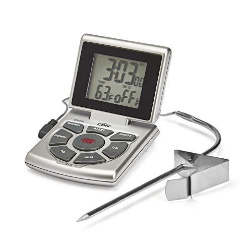 CDN DTTC-S Combo Probe Thermometer, Timer & Clock - Silver - color: Silver