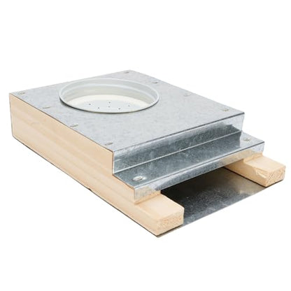 Bee Feeder for Hives, Beehive Entrance Feeder with Wooden Aluminum Front, Beekeeping Tool for Inverted Glass Jar, Bee Watering Station, 6.57x4.41x1.38in