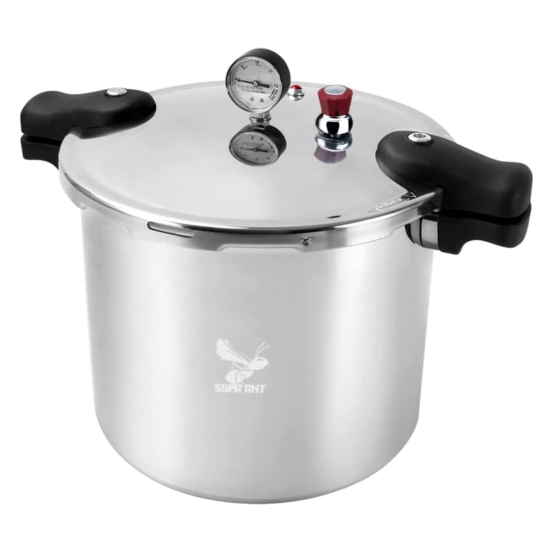 Supa Ant Canning Supplies Starter Kit - Water Bath Pot with Rack and Lid - Jar Lifter, XL Ladle, Jar Tongs, and Bubble Popper - size: 13-Piece Pro