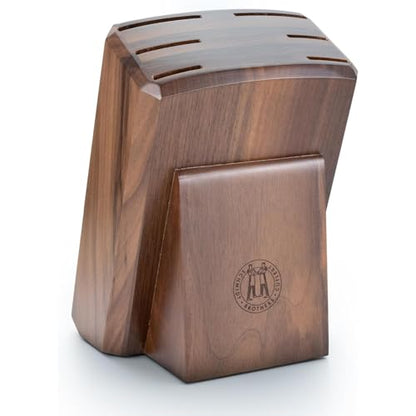 Schmidt Brothers - Delta Series - 7-Piece Walnut Knife Set, High-Carbon Stainless Steel Cutlery with Natural Walnut Knife Block - color: Delta