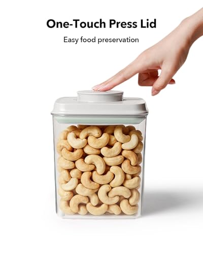 Airtight Food Storage Containers Set with One-Touch Lid, 4-Pack (4.22 QT / 4.0 L) Best Value Stackable Durable PET for Complete Kitchen Pantry Organization - color: 4.2QT*4