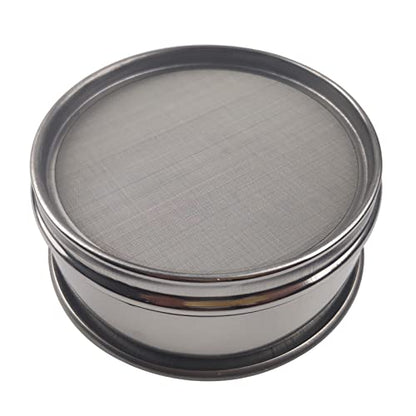 LABALPHA 250 Mesh Lab Sieves, Test Sieve #250 Mesh, 4'' Diameter, 304 Stainless Steel Wire Cloth (0.063mm) - size: 250 mesh (0.063mm)