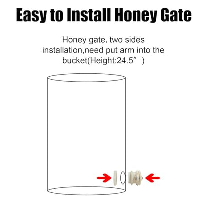 VINGLI 2 Frames Manual Honey Extractor Separator, Food Grade Stainless Steel Honeycomb Spinner Drum Crank By Hand with Adjustable Height Stands, Beekeeping Pro Extraction Apiary Centrifuge Equipment