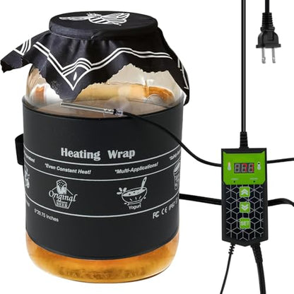 Kombucha Heating Wrap Even Heating Kombucha Jar Heater Wrap Waterproof Fermentation Pad Fermentation Heater with Precise Temperature Control for Home 5.5×20.8in