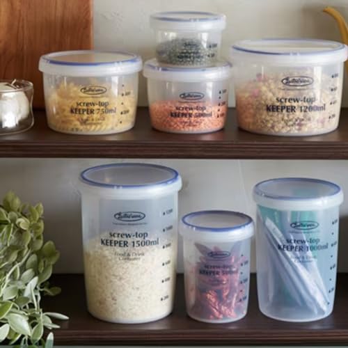 Set of 3, Lustroware Airtight Nestable Food Storage Containers with Lids, Reusable BPA Free Meal Prep Canisters with Measurement Marks, Pantry & Fridge Organization, Microwave Safe (8.5, 17, 25 oz) - size: 8.5/17/25 oz