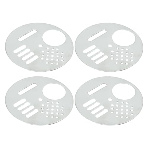 VIKKSAER Bee Hive Nuc Box Entrance Gates Round Rotatable Bee Entrance Doors Stainless Steel Beekeeping Tool (4.92 Inch) (4.92''x4 Pcs) - size: 4.92''x4 Pcs