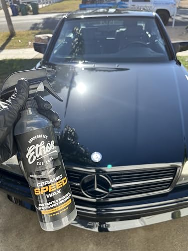 Ethos Ceramic Speed Wax – SiO2 Ceramic Coating Spray for Cars – Hydrophobic Car Wax Spray Top Coat Polish – High Gloss Shine, Ceramic Spray Wax – 12+ Month Protection - color: Ceramic Speed Wax 16oz