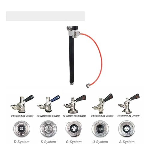 Portable Beer Keg Dispensing Kit CO2 Picnic Tapping System Fit Most Size Kegs Compatible Tr21*4 Gas Cylinder Homebrew Kegging(B) - color: B