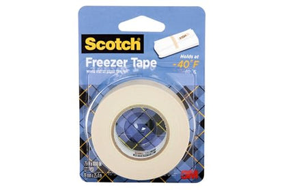 Scotch Freezer Tape, 0.75 in x 1000 in, Writable Surface, Easy Tear, Temperature Resistant, Ideal for Labeling Freezer Bags and Containers