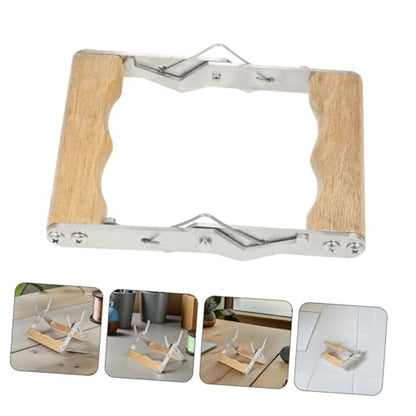 MERRYHAPY 4pcs Beekeeping Frame Grip Tool Metal Hive Frame Holder with Wood Handle for Efficient Hive Inspection and Management