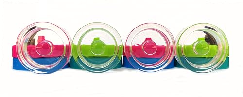 Complete Mason Jar Fermentation Kit with Pounder, 4 Glass Weight and 4 Fermenter lids Sauerkraut Caps Fermenting Food Tool for Wide Mouth Mason Jars-Jars Not Included (Have pounder) - size: With Pounder
