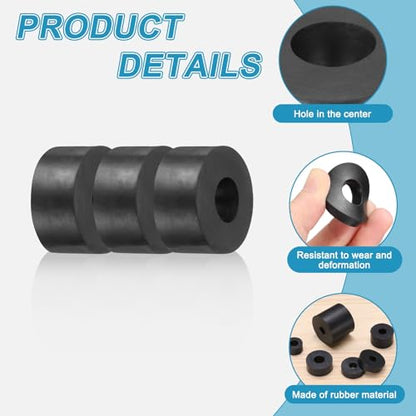 uxcell 16 Pcs Rubber Spacers 40mm OD x 16mm ID x 20mm Height Round Anti Vibration Spacer Rubber Bushing Grommets - size: 40mm OD x 16mm ID x 20mm Height
