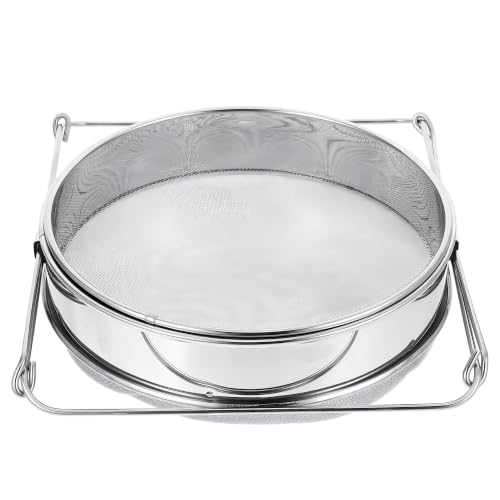 Stainless Steel Honey Strainer for 5 Gallon Bucket, Double Layer Mesh Honey Filter Strainer with Adjustable Support Legs, Universal Beekeeping Harvest Tool Fit Most Honey Pails