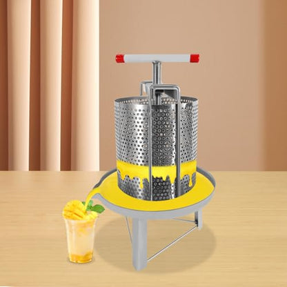 Honey Press Extractor, Household Manual Mesh Honey Press Extractor Machine, Fruit Juice Wine Press, Stainless Steel Beekeeping Extraction for Wine Honey and Juice Making