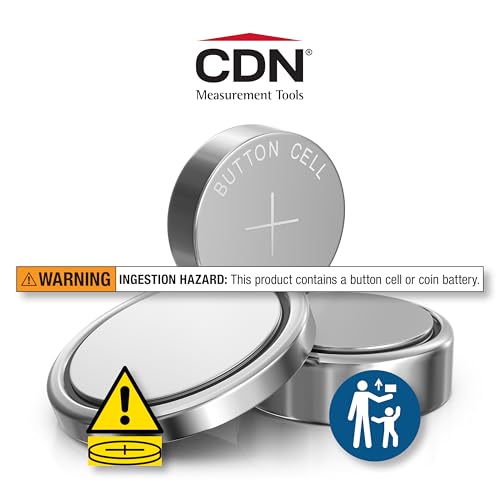CDN Waterproof Digital Cooking Thermometer Instant Read 2.75" Stainless Shatterproof Ideal for Meat, Poultry, BBQ NSF Certified, Black (DT450X) - color: Black