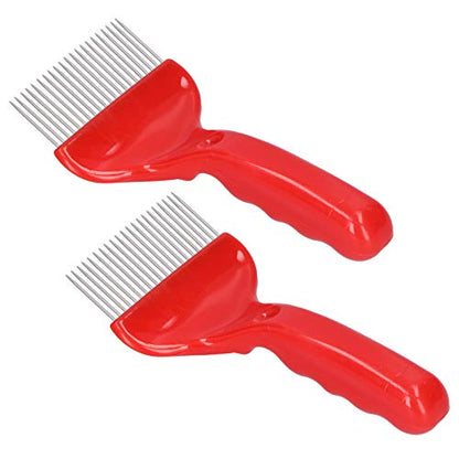 2PCS Honey Scraper, Beekeeping Supplies Uncapping Fork Beekeeping Fork Stainless Steel Beekeeping Equipment Bee with Plastic Handle