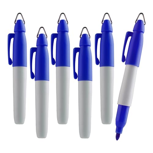 TH Golf Mini Permanent Markers | Assorted Colours | Fine Point | 6 Count (Blue Pack of 48) - color: Blue Pack of 48