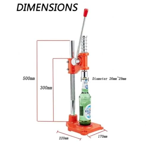 Manual Beer Capping Machine, Bench Bottle Capper, Beer Bottle Capper Tool with Non-Slip Base and Adjustable Handle, High-Efficiency Capping, No Need Electricity, for Homebrew Beer