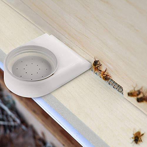 Minelife 4 Pack Entrance Feeder with Lids, Honey Bee Feeder for Beehives Beekeeping Supplies for Feeding Bees Water or Sugar Syrup