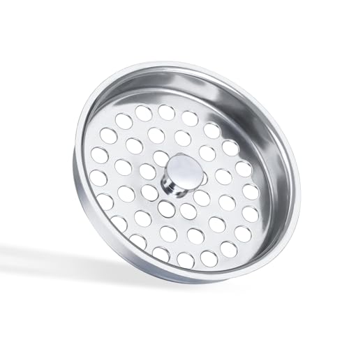 3-1/2 Inch Commercial Sink Strainer - 304 Stainless Steel Clog-Free Drain Cover, Precision Fit for 3.5" Drains & 3 Compartment Sinks, Heavy-Duty for High-Volume Kitchens - color: 1 Pack
