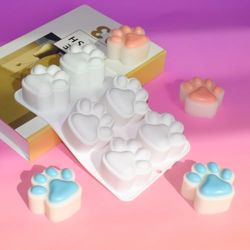 Silicone Chocolate Molds 3D Cat Paw, Non-Stick Silicone Mold for Creating Individual Portions Mousse Cake, Pastry, Chocolate, Ideal for Professional-Looking Dessert (E_ Cat Paw) - size: E_ Cat Paw