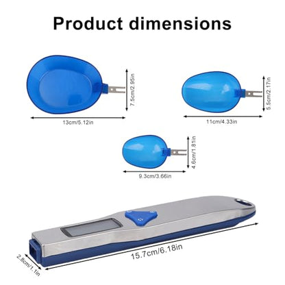 Digital Spoon Scale with 3pcs Measuring Spoon, Electronic Food Measure Scoop Baking Scale Gram Weight Electric Measuring Scoop 500g/0.1g High Precision Kitchen Gadgets for Coffee Milk Tea Flour Spices