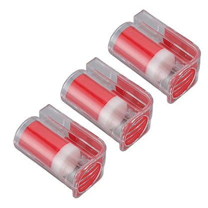 Gavigain 3Pcs Bee Queen Clips Catcher,Queen Bee Marking Cage Catcher,Plastic One Handed Bee Queen Marker Bottle Beekeeping Tools for Beekeepers(red) - color: red