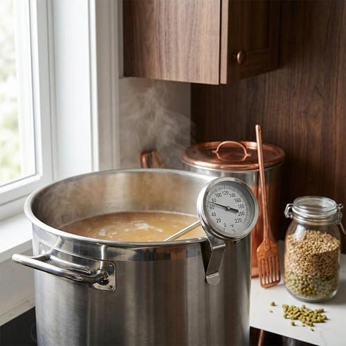 1Pc Kettle Wine Thermometer Clip on Dial Thermometer Home Brew Wine Bierhermometer