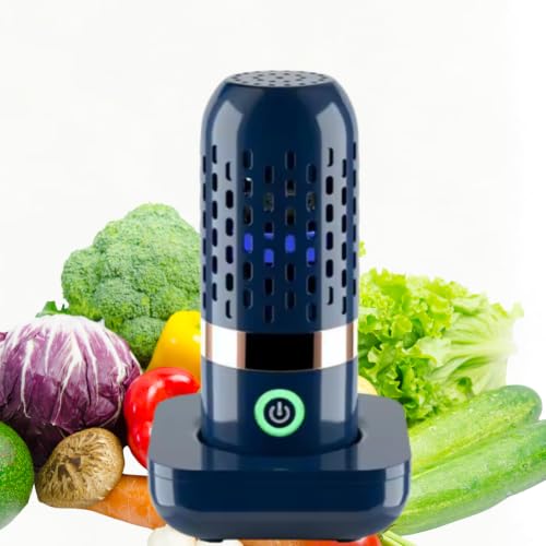 Produce Cleaner & Vegetable Cleaner with Oh-Ion Technology, Wireless Rechargeable Food Washer, IPX7 Waterproof 10-Min Auto Clean for Fruits Veggies Rice Meat Utensils
