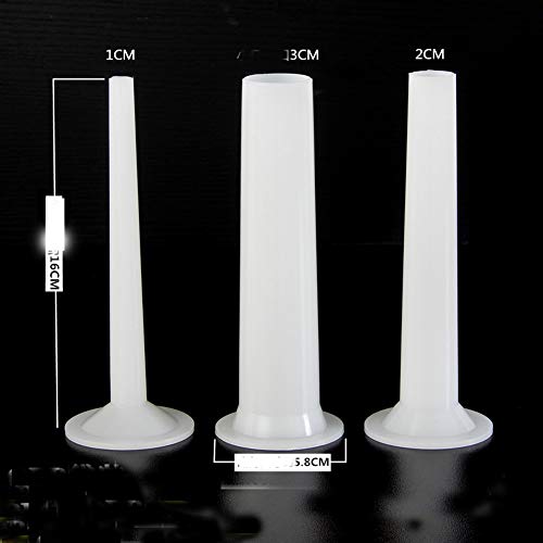 A Set of 3pcs Plastic Sausage Stuffing Tubes Manual Sausage Stuffer Funnels for Meat Grinder Funnel Attachment Kit Food Grade Meat Grinder