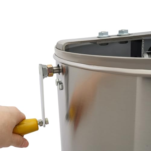 2 Frame Honey Extractor,Stainless Steel Manual Bee Honey Extractor,Beekeeping Equipment for Beekeeping Farms, Food Factories