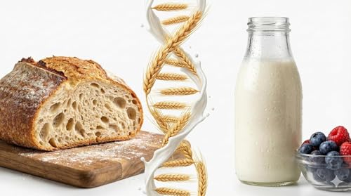 Sourdough & Kefir Starter Culture: All-In-One – Dual Life 24-Hour Rapid Fermentation – Makes Bread & Probiotic Milk – All-Natural, Active Live Cultures