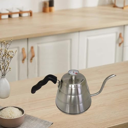 Water Thermometer for Tea Kettle Stainless Steel Water Temperature Thermometer with 1.4in Dial & 4in Probe Temperature Meter for Hot Liquid with Nut & Spacer
