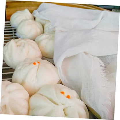 4Pcs Cotton Muslin Filter Cloth White Reusable Straining Fabric for Cooking Tofu Draining Nut Milk and Crafting Healthy and Sanitary No Fluorescent Agents