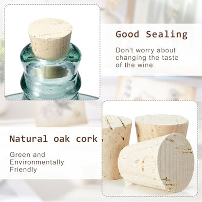 Ziliny 6 Pcs Carboy Cork Stopper, Glass Carboy Cap for 1, 3, 5, 6 Gallon Glass Water Jug, Wood Tapered Fermentation Cap Cork Stoppers, 1 x 1.5 x 1.6 Inches - size: 3/5/6 Gallon