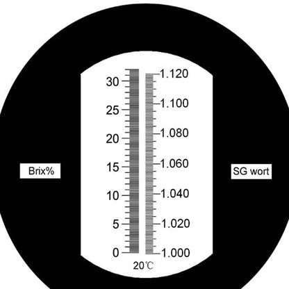 Hand Held S.g. 1.000-1.130 Brix 0-32%brix Wine Wort Beer Brewing Refractometer Rsg-100atc