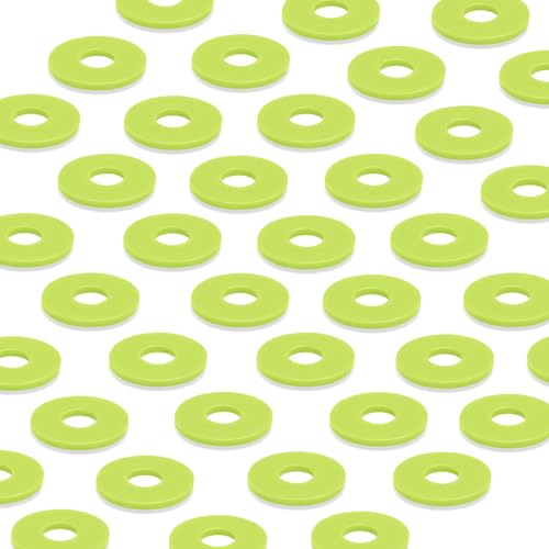 30Pcs Dopamine color Silicone Gaskets Washers Seals for Cap Swing Flip Top Bottle for Home Brew Beer Soda Bottle Sealing(flat,no cover) (Lime Green) - color: Lime Green