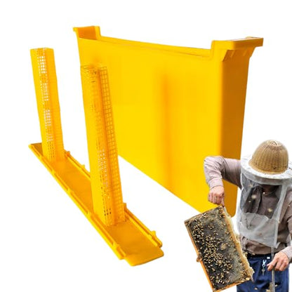 Beehive Frame Feeder 3.5L Bee Feeding Tool | Beekeeping Water Dispenser for Beekeeping, Apiary, Beehive, Hive, Honey, Feeding, Food - color: Yellow