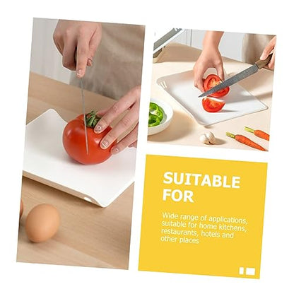 SOLUSTRE Draining Kitchen Board Plastic Dough Board Anti-skid Cutting Board White Kitchen Cutting Boards