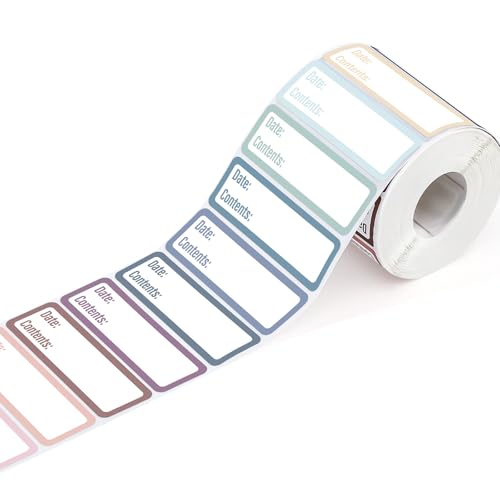 1000Pcs Removable Food Labels,1 x 2 Inch Colored Freezer Labels Date Stickers Waterproof Oil Food Storage Stickers Easy Clean No Residue (Colorful) - size: 1 x 2 Inch