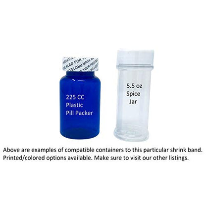 Shrink Band Assorted Sample Pack for All Bottles and Containers (Medium/Large) - size: Medium/Large (1 3/4" - 3 1/4" Diameter)