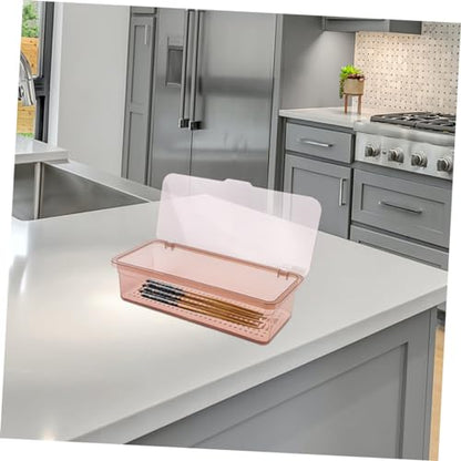 2pcs Cutlery Rack with Lid Kitchen Drawer Organizer for Utensil Storage Stackable Utensil Drying Rack Compact and Functional Chopstick Holder for Kitchen Restaurant Use