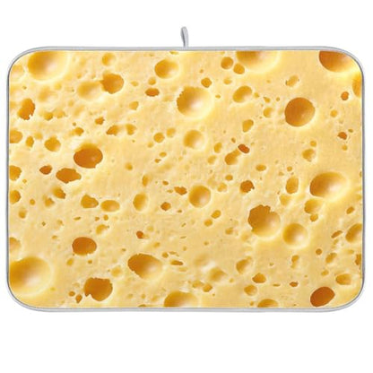 Yellow Cheese Texture Dish mat Counter mats for Kitchen 18 x 24 tapete para cocina
