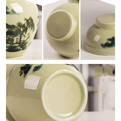 Fermentation Jar Traditional Chinese Porcelain Pickle Jar,Ceramics Fermenting Crock Kit with Water Seal Airlock Lid, Pickle Jar for Pickles Kimchi, Sauerkraut 7kg - size: 7kg