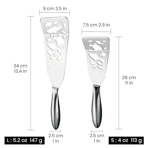 Gourmet Easy Fish Spatula Set, Ultra-Thin Edge Easy Flipping – Fish Edition | Stainless Steel, Kids Friendly, Ergonomic Non-Slip Grip for Secure Control, Versatile Use, Dishwasher Safe, 5-Year Warranty - color: Fish Edition