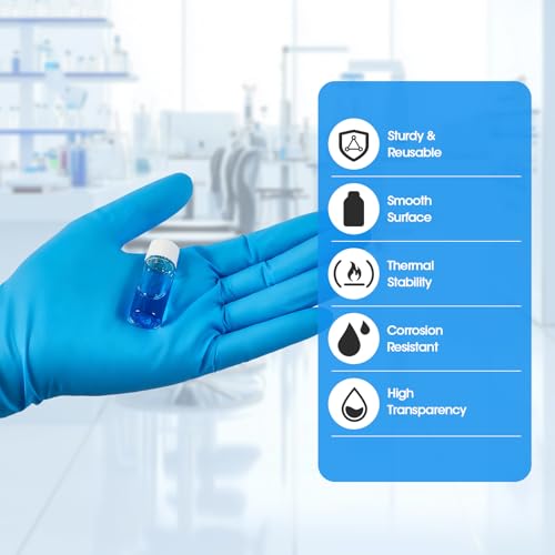 10ml Clear Glass Vials with Screw Caps and Plastic Stoppers, Small Liquid Sample Vial, Leak-Proof Vial, 25PCS(White Cap) - color: CLEAR, size: 10ml