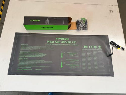 VIVOSUN 48" x 20.75" Seedling Heat Mat and Digital Thermostat Combo Set, UL & MET-Certified Warm Hydroponic Heating Pad for Germination, Indoor Gardening, Greenhouse - size: 48"x20.75"