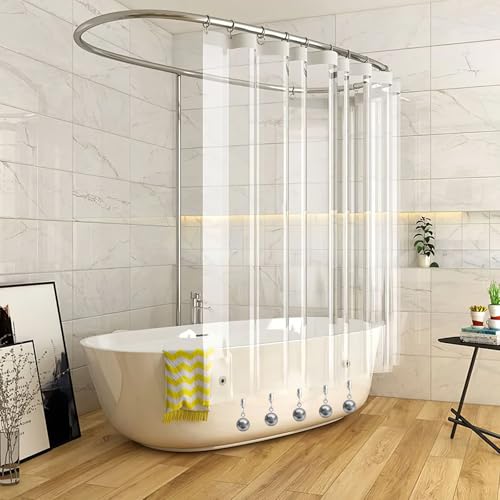 4 Pack Shower Curtain Weights, Prevent Curtain Liner from Blowing Around, Stainless Steel Shower Liner Weights Clip Down Curtain, Garden Flags Tablecloth - size: 4 Pack