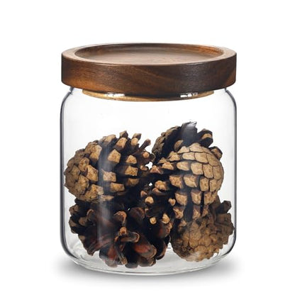 Glass Spice Jars Seasoning Containers Small Glass Jars with Lids Airtight Food Storage Canister for Kitchen Pantry Sugar Tea Coffee Bean Nuts Cookies Herbs Salt (473ml/16oz-1 pcs) - color: 473ml/16oz-1 pcs
